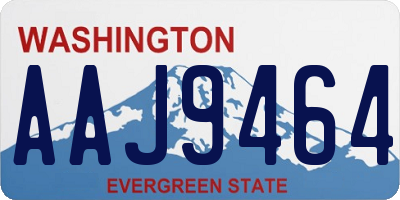 WA license plate AAJ9464