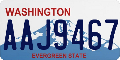 WA license plate AAJ9467