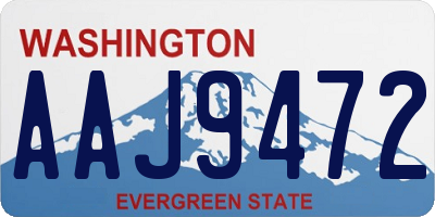 WA license plate AAJ9472