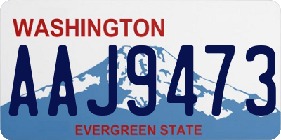WA license plate AAJ9473