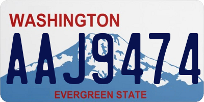 WA license plate AAJ9474