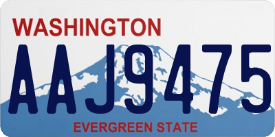 WA license plate AAJ9475