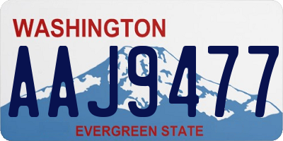 WA license plate AAJ9477