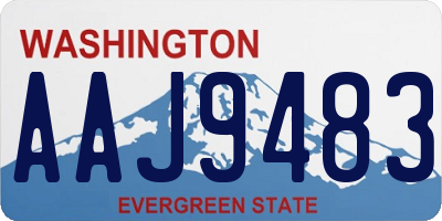 WA license plate AAJ9483