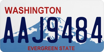 WA license plate AAJ9484