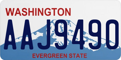 WA license plate AAJ9490