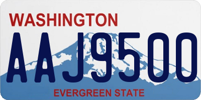 WA license plate AAJ9500