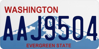 WA license plate AAJ9504