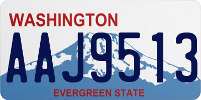 WA license plate AAJ9513