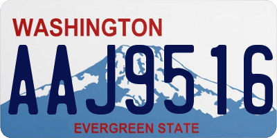 WA license plate AAJ9516