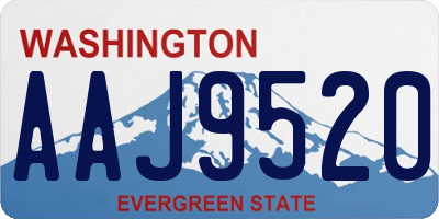 WA license plate AAJ9520