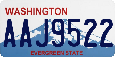 WA license plate AAJ9522
