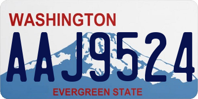 WA license plate AAJ9524