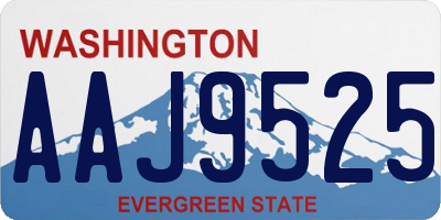 WA license plate AAJ9525
