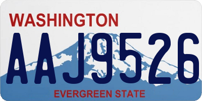 WA license plate AAJ9526