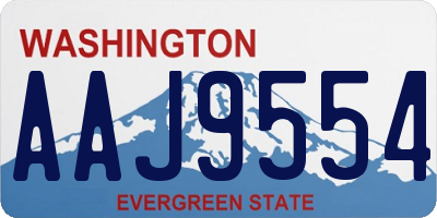 WA license plate AAJ9554