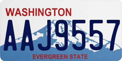 WA license plate AAJ9557