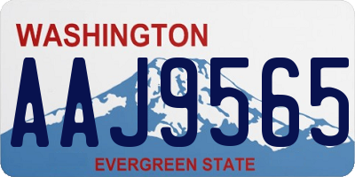 WA license plate AAJ9565