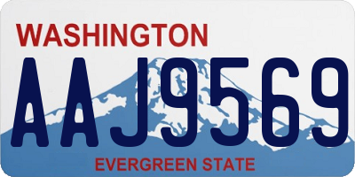 WA license plate AAJ9569