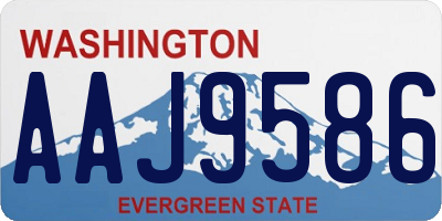 WA license plate AAJ9586