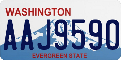 WA license plate AAJ9590