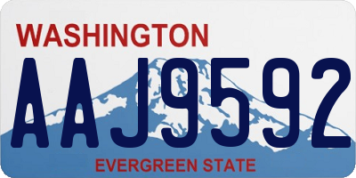 WA license plate AAJ9592