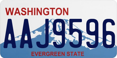 WA license plate AAJ9596