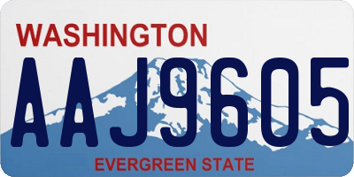 WA license plate AAJ9605