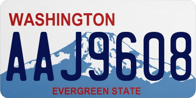 WA license plate AAJ9608