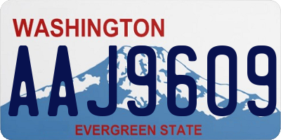WA license plate AAJ9609