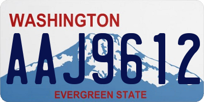 WA license plate AAJ9612