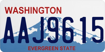 WA license plate AAJ9615