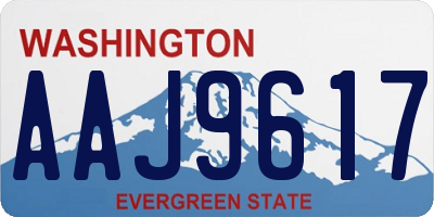 WA license plate AAJ9617