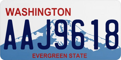 WA license plate AAJ9618