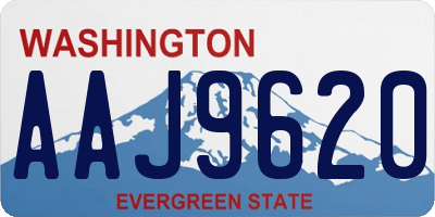 WA license plate AAJ9620