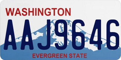 WA license plate AAJ9646