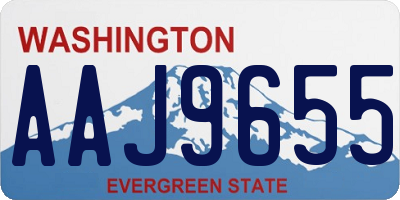 WA license plate AAJ9655
