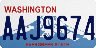 WA license plate AAJ9674
