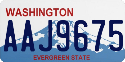 WA license plate AAJ9675