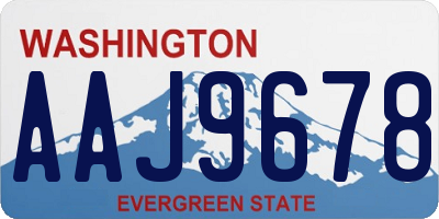 WA license plate AAJ9678