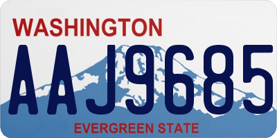 WA license plate AAJ9685