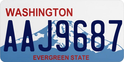 WA license plate AAJ9687