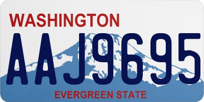 WA license plate AAJ9695