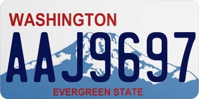 WA license plate AAJ9697