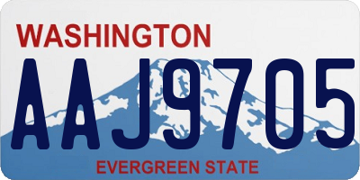 WA license plate AAJ9705