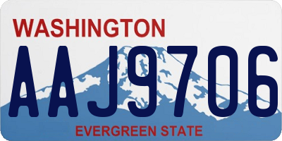 WA license plate AAJ9706