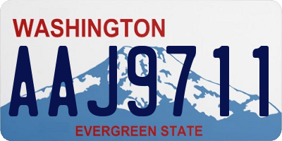 WA license plate AAJ9711