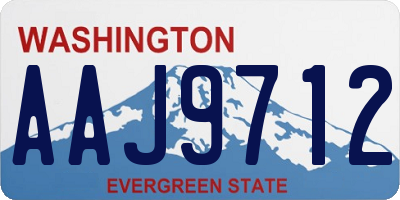 WA license plate AAJ9712