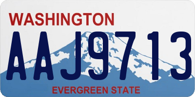WA license plate AAJ9713