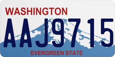 WA license plate AAJ9715